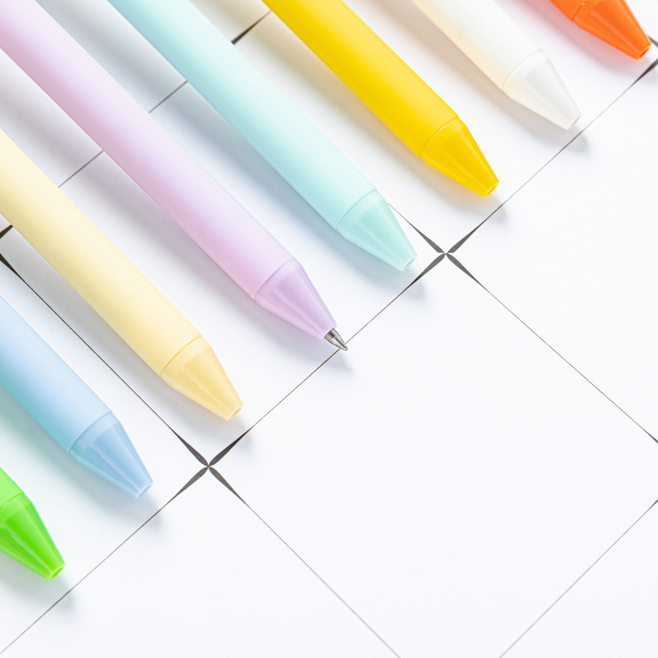 Whoelsale Candy Color Press Plastic Pen Gift Office Tools Teacher Gift